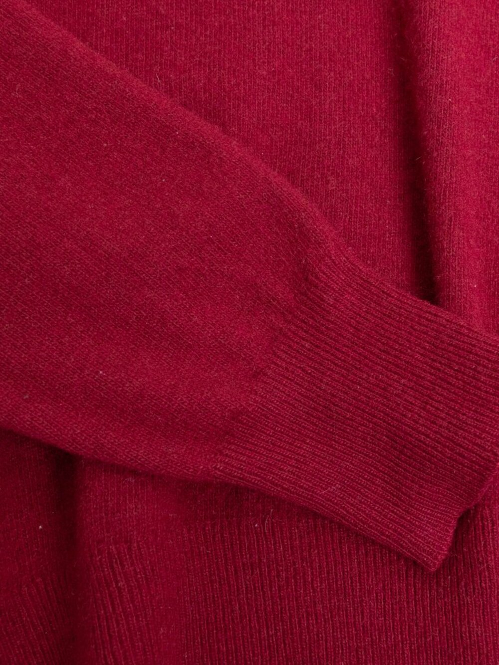 Vintage MacDougall 100% Pure Cashmere V-Neck Sweater Cranberry Red Scotland S - Picture 6 of 10